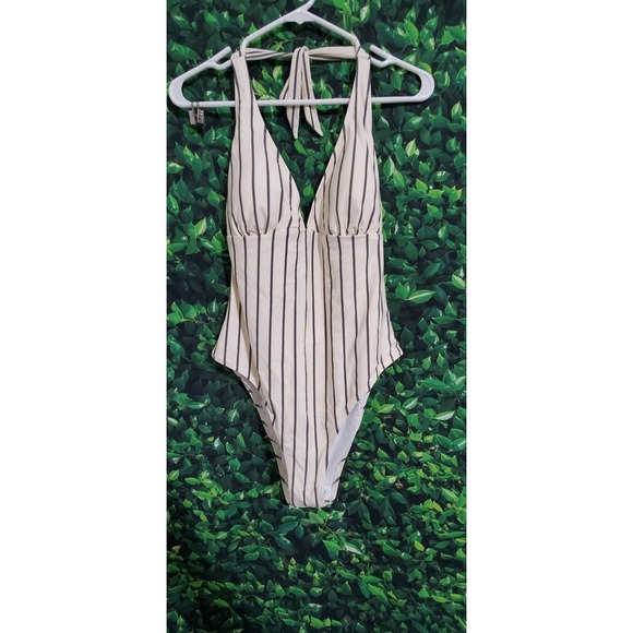 NWT Alice Stripe Halter One Piece Swimsuit XXL - Picture 2 of 8